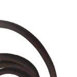 brown round rope dog leash with a braided rope body and metal snap hook, on a white background.